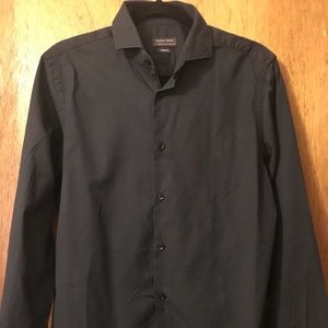 Black button down long sleeve shirt